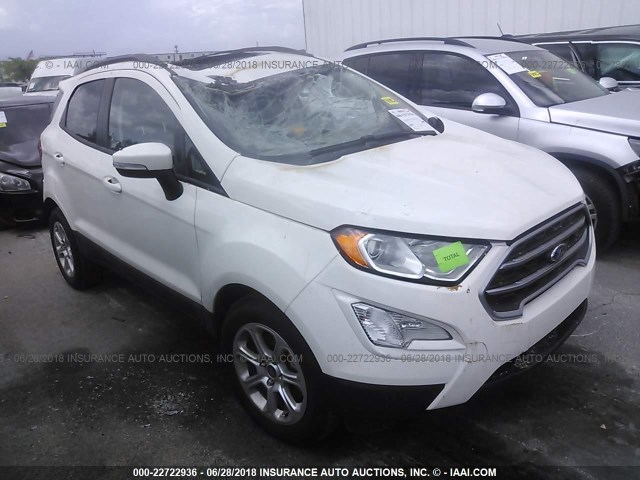 MAJ3P1TE4JC185293 - 2018 FORD ECOSPORT SE WHITE photo 1