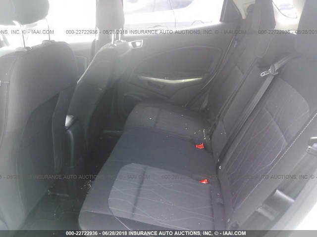 MAJ3P1TE4JC185293 - 2018 FORD ECOSPORT SE WHITE photo 8