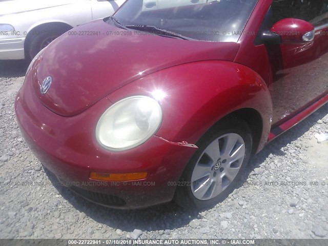 3VWPF31Y38M417086 - 2008 VOLKSWAGEN NEW BEETLE CONVERTIBLE S RED photo 6