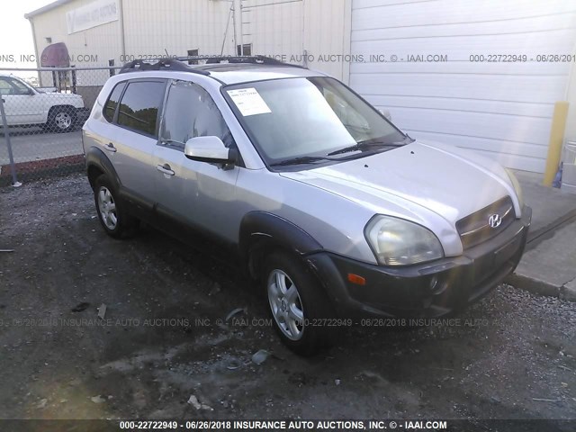 KM8JN12D85U190105 - 2005 HYUNDAI TUCSON GLS/LX SILVER photo 1