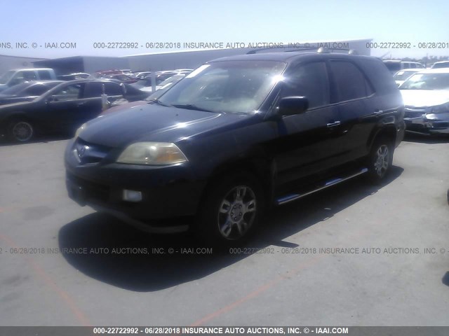 2HNYD18916H511845 - 2006 ACURA MDX TOURING BLACK photo 2