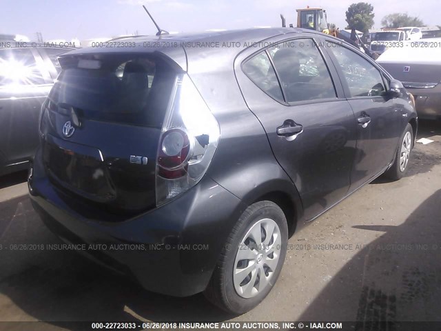 JTDKDTB33C1029500 - 2012 TOYOTA PRIUS C GRAY photo 4