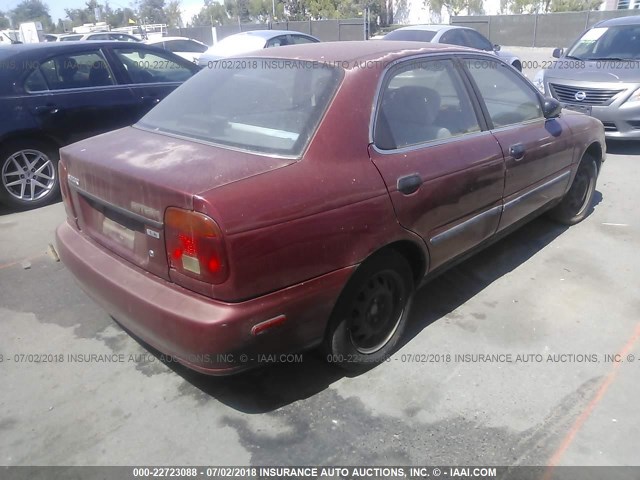 JS2GB41S715210587 - 2001 SUZUKI ESTEEM GL/GLX/GLX SPORT 勃艮第红 照片 4