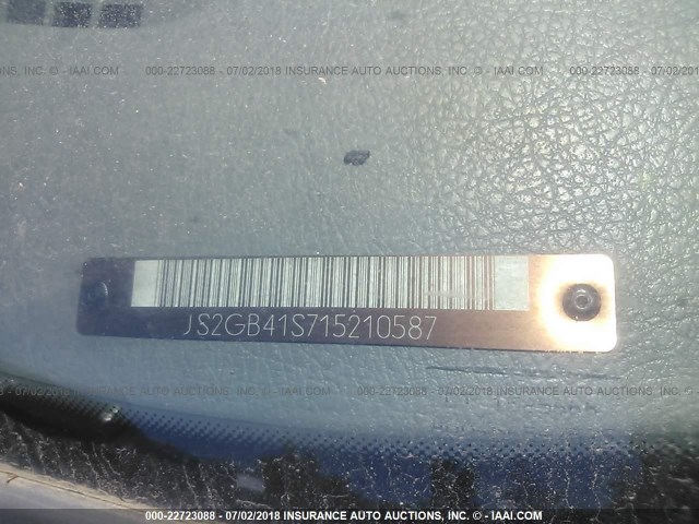 JS2GB41S715210587 - 2001 SUZUKI ESTEEM GL/GLX/GLX SPORT 勃艮第红 照片 9