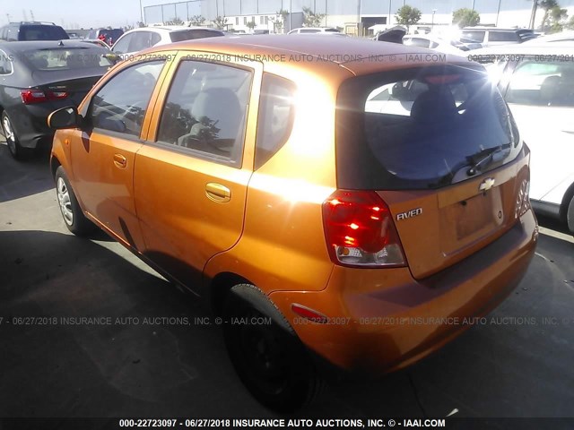 KL1TD62694B270674 - 2004 CHEVROLET AVEO ORANGE photo 3