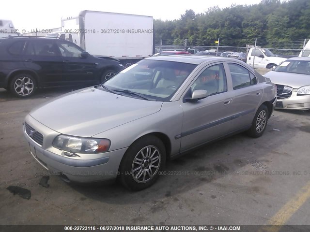 YV1RS64A042402189 - 2004 VOLVO S60 BEIGE photo 2