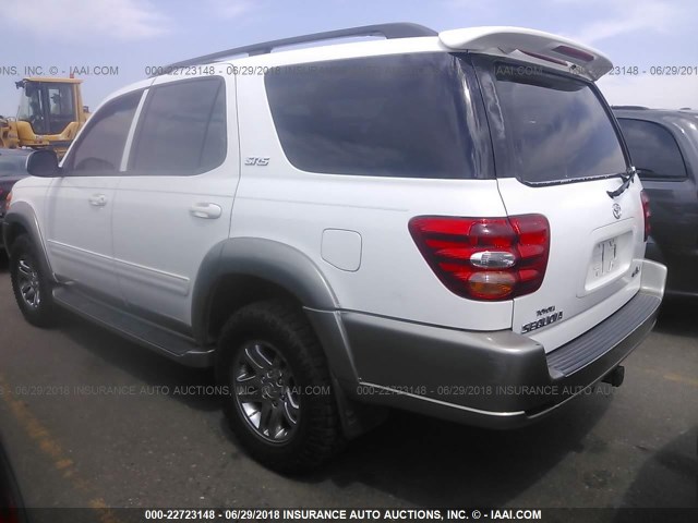 5TDZT34A24S234954 - 2004 TOYOTA SEQUOIA SR5 WHITE photo 3