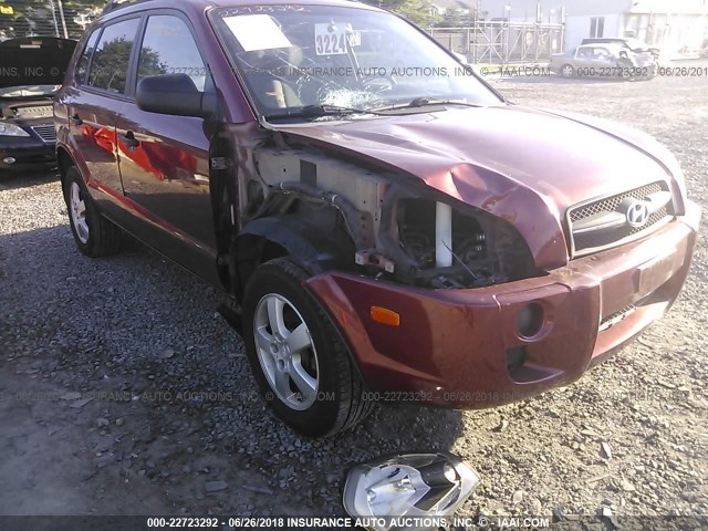 KM8JM12B25U071564 - 2005 HYUNDAI TUCSON GL RED photo 6