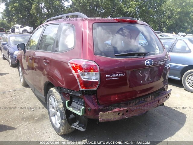 JF2SJABC9FH576295 - 2015 SUBARU FORESTER 2.5I MAROON photo 3