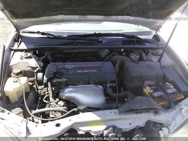 4T1BE32K54U847133 - 2004 TOYOTA CAMRY LE/XLE/SE ვერცხლისფერი ფოტო 10