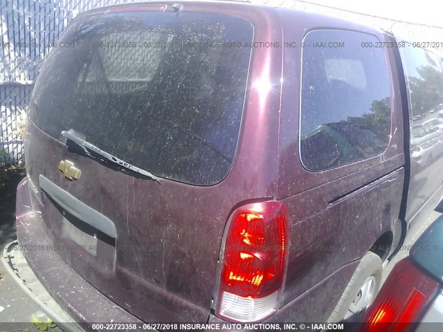 1GNDV23L26D157297 - 2006 CHEVROLET UPLANDER LS მუქწითელი ფოტო 4