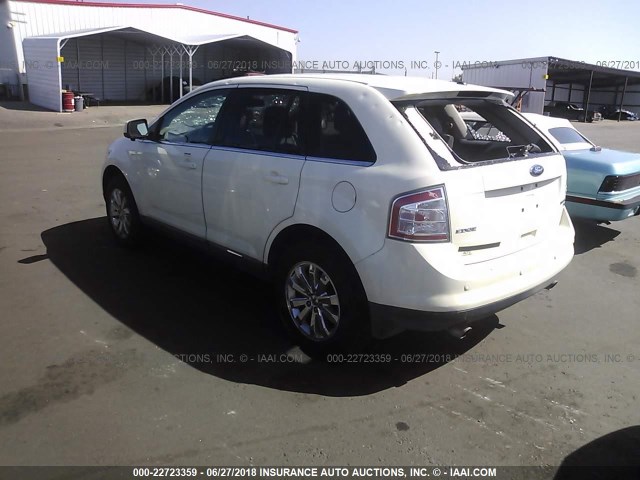 2FMDK49C88BA28327 - 2008 FORD EDGE LIMITED WHITE photo 3