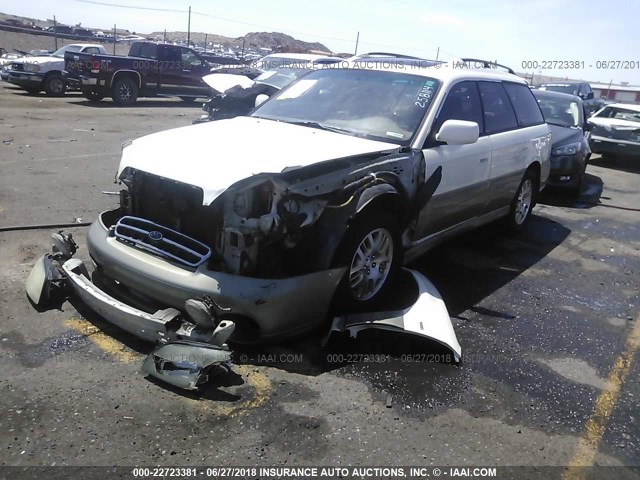 4S3BH896827653998 - 2002 SUBARU LEGACY OUTBACK H6 3.0 VDC WHITE photo 2