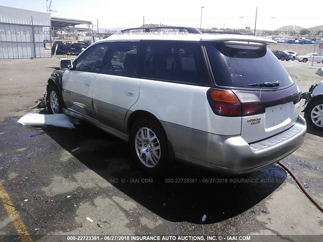 4S3BH896827653998 - 2002 SUBARU LEGACY OUTBACK H6 3.0 VDC WHITE photo 3