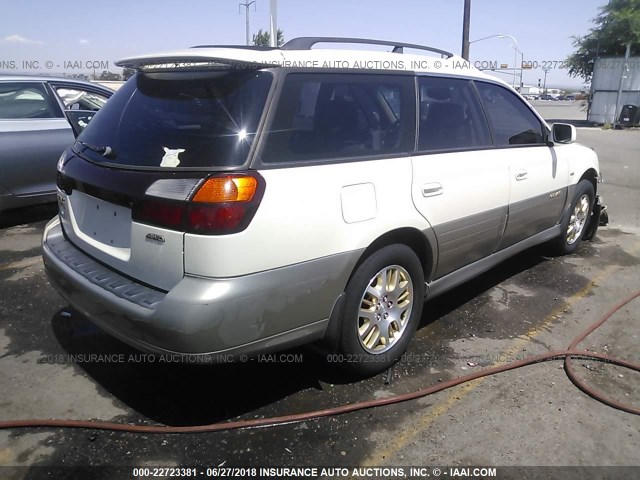 4S3BH896827653998 - 2002 SUBARU LEGACY OUTBACK H6 3.0 VDC WHITE photo 4