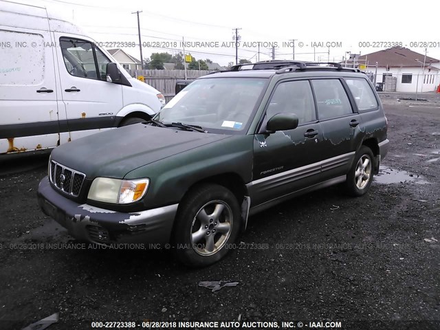 JF1SF65552G742960 - 2002 SUBARU FORESTER S GREEN photo 2