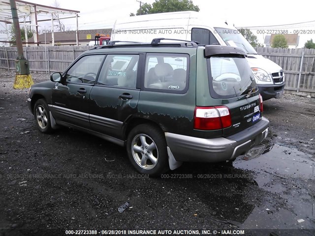 JF1SF65552G742960 - 2002 SUBARU FORESTER S GREEN photo 3