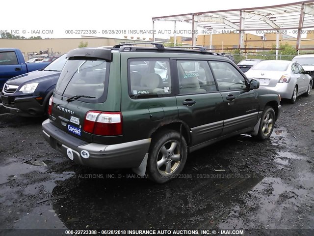 JF1SF65552G742960 - 2002 SUBARU FORESTER S GREEN photo 4