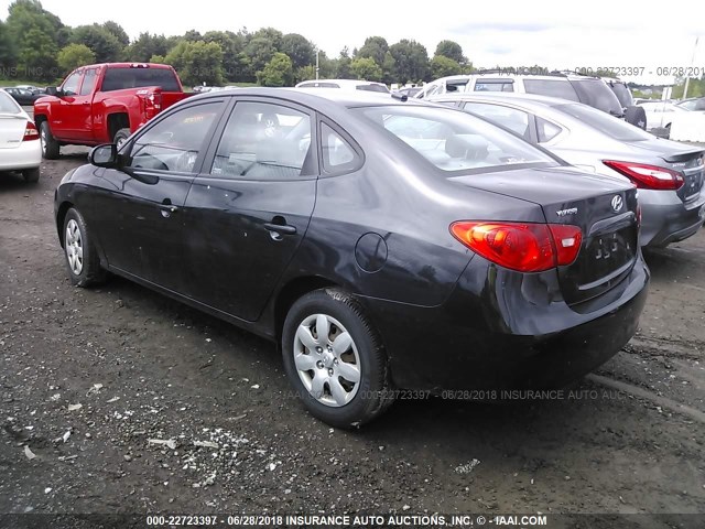 KMHDU46D88U492414 - 2008 HYUNDAI ELANTRA GLS/SE/LIMITED BLACK photo 3