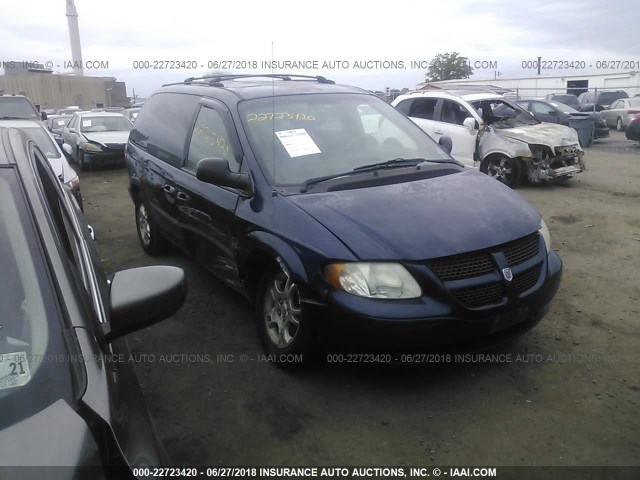 1D4GP45R24B507469 - 2004 DODGE CARAVAN SXT BLUE photo 1