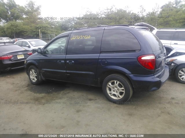 1D4GP45R24B507469 - 2004 DODGE CARAVAN SXT BLUE photo 3