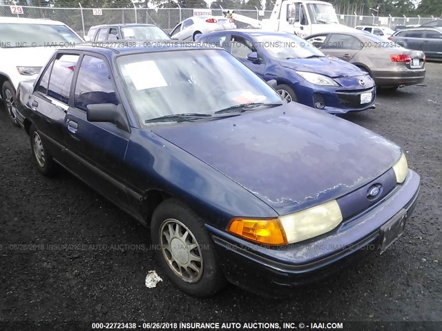 3FAPP1689NR121233 - 1992 FORD ESCORT LX-E მუქი ლურჯი ფოტო 1