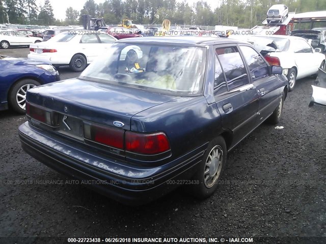 3FAPP1689NR121233 - 1992 FORD ESCORT LX-E მუქი ლურჯი ფოტო 4