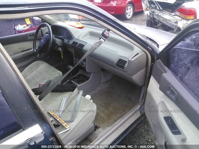 3FAPP1689NR121233 - 1992 FORD ESCORT LX-E მუქი ლურჯი ფოტო 5