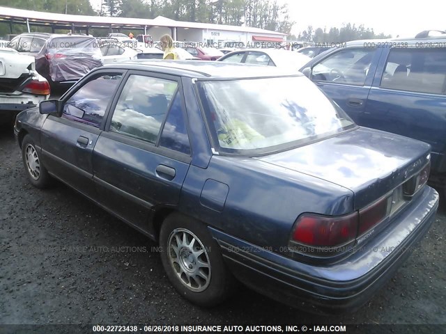 3FAPP1689NR121233 - 1992 FORD ESCORT LX-E მუქი ლურჯი ფოტო 6