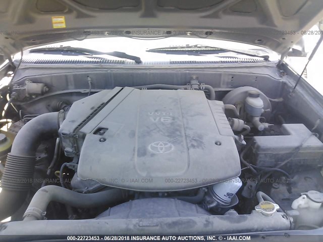 5TBRU34116S464039 - 2006 TOYOTA TUNDRA ACCESS CAB SR5 TAN photo 10