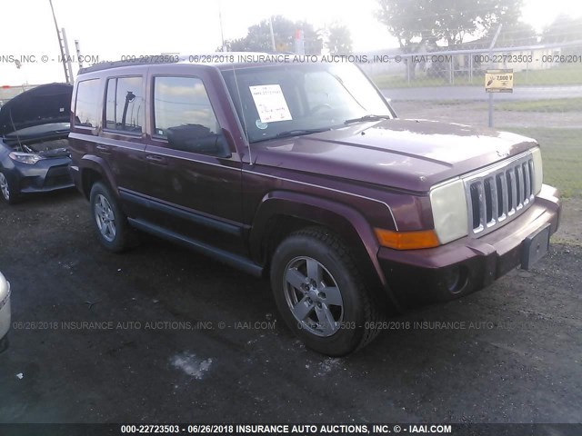 1J8HH48K17C587559 - 2007 JEEP COMMANDER MAROON photo 1