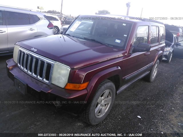 1J8HH48K17C587559 - 2007 JEEP COMMANDER MAROON photo 2
