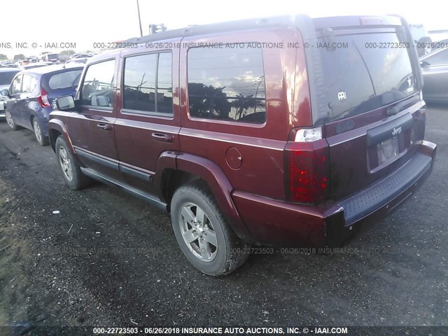1J8HH48K17C587559 - 2007 JEEP COMMANDER MAROON photo 3