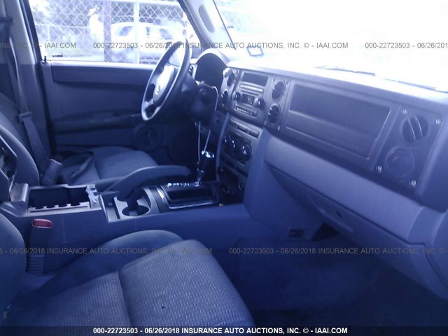 1J8HH48K17C587559 - 2007 JEEP COMMANDER MAROON photo 5