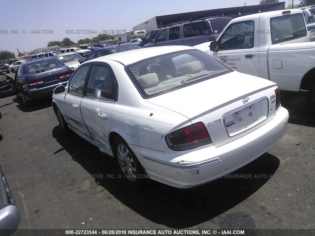 KMHWF35H43A754957 - 2003 HYUNDAI SONATA GLS/LX WHITE photo 3