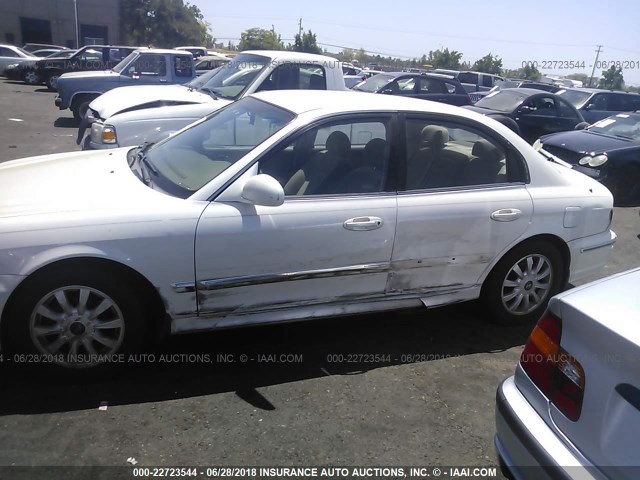 KMHWF35H43A754957 - 2003 HYUNDAI SONATA GLS/LX WHITE photo 6