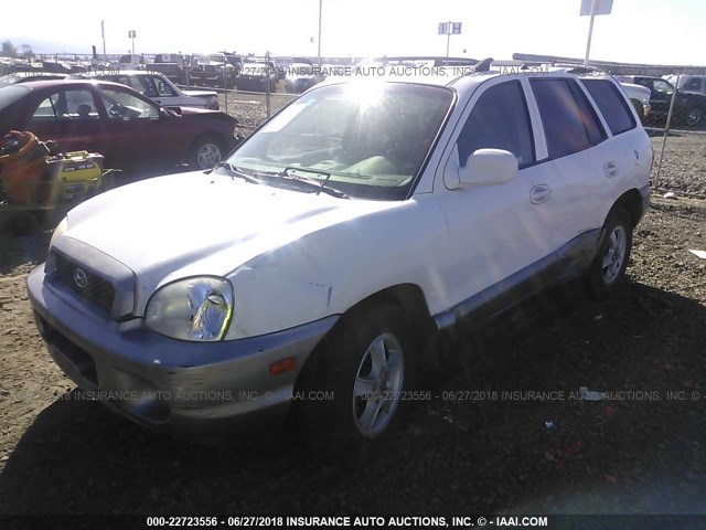 KM8SC73D54U721447 - 2004 HYUNDAI SANTA FE GLS/LX WHITE photo 2