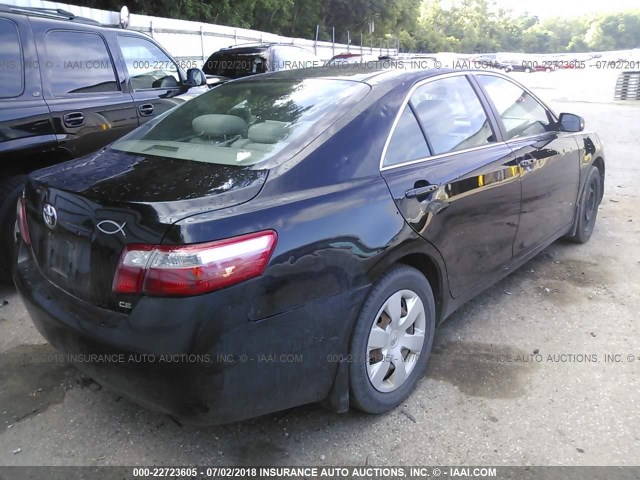 4T1BE46K17U638704 - 2007 TOYOTA CAMRY NEW GENERAT CE/LE/XLE/SE BLACK photo 4