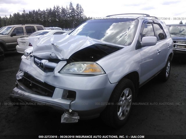 2HNYD18924H002750 - 2004 ACURA MDX TOURING SILVER photo 2