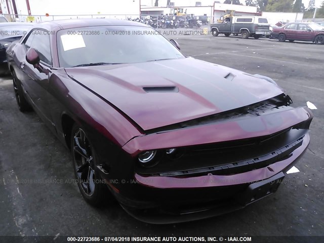 2C3CDZAG0JH132016 - 2018 DODGE CHALLENGER SXT BURGUNDY photo 1