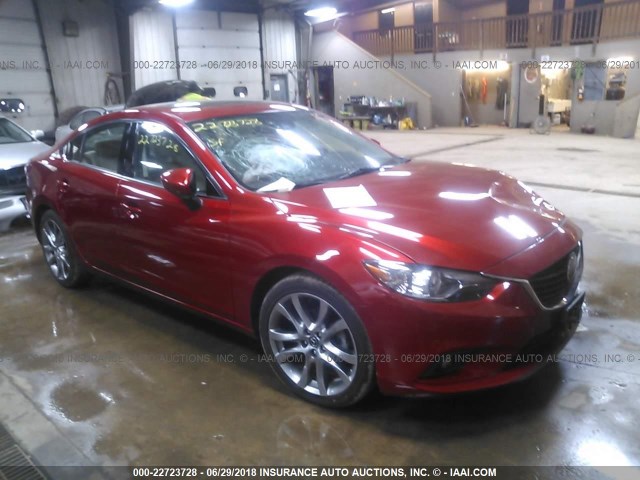 JM1GJ1W64F1173925 - 2015 MAZDA 6 GRAND TOURING RED photo 1