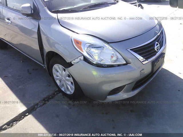 3N1CN7AP7CL932631 - 2012 NISSAN VERSA S/SV/SL SILVER photo 6