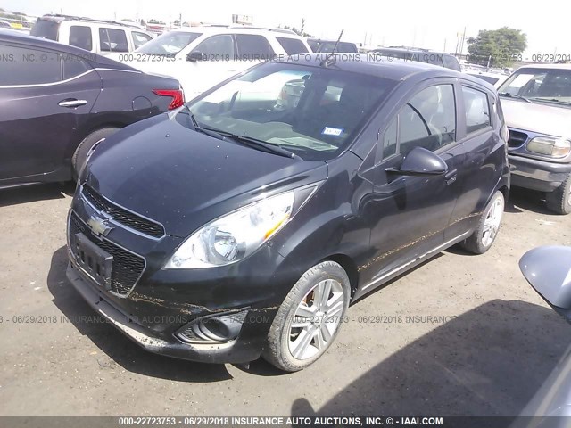 KL8CD6S99EC408043 - 2014 CHEVROLET SPARK 1LT BLACK photo 2