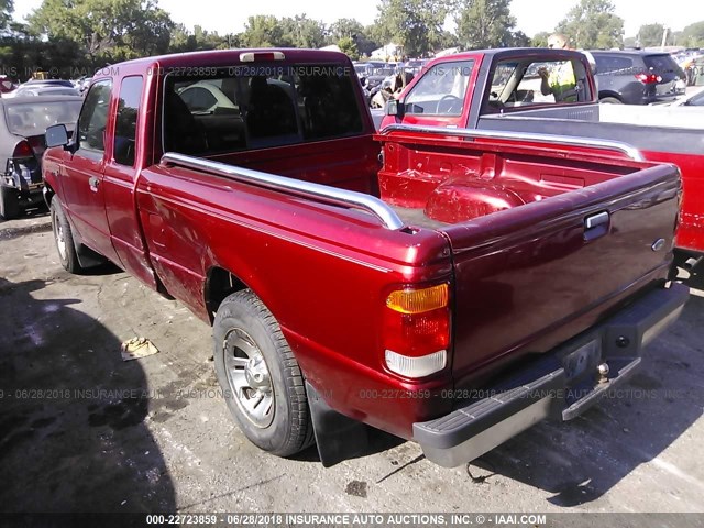 1FTYR14X5XPA22115 - 1999 FORD RANGER SUPER CAB RED photo 3