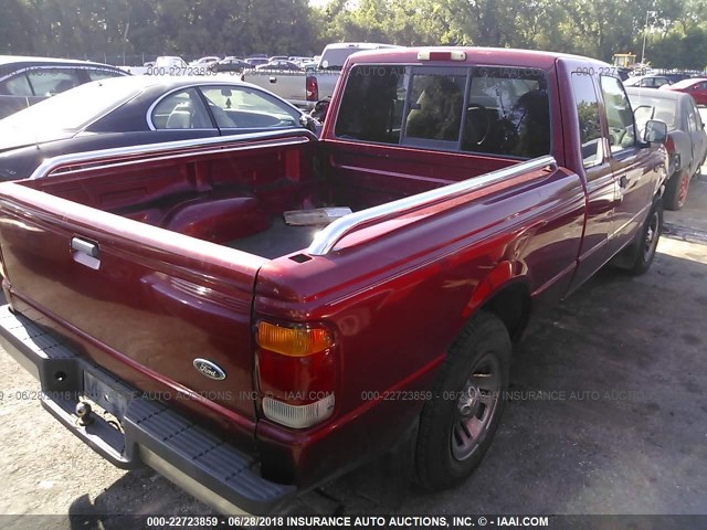 1FTYR14X5XPA22115 - 1999 FORD RANGER SUPER CAB RED photo 4