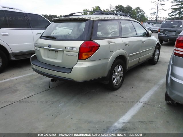 4S4BP62C257386431 - 2005 SUBARU LEGACY OUTBACK 2.5I LIMITED SILVER photo 4