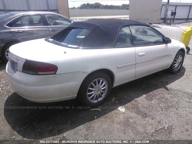 1C3EL65R23N561111 - 2003 CHRYSLER SEBRING LIMITED WHITE photo 4