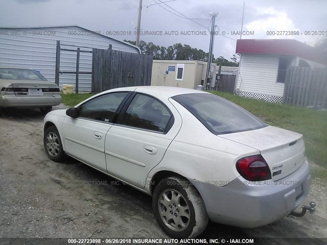 1B3ES56C25D156511 - 2005 DODGE NEON SXT WHITE photo 3