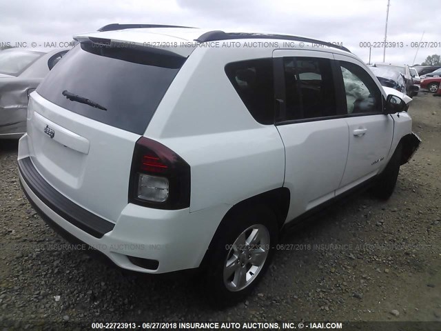 1C4NJCBA4ED749815 - 2014 JEEP COMPASS SPORT WHITE photo 4