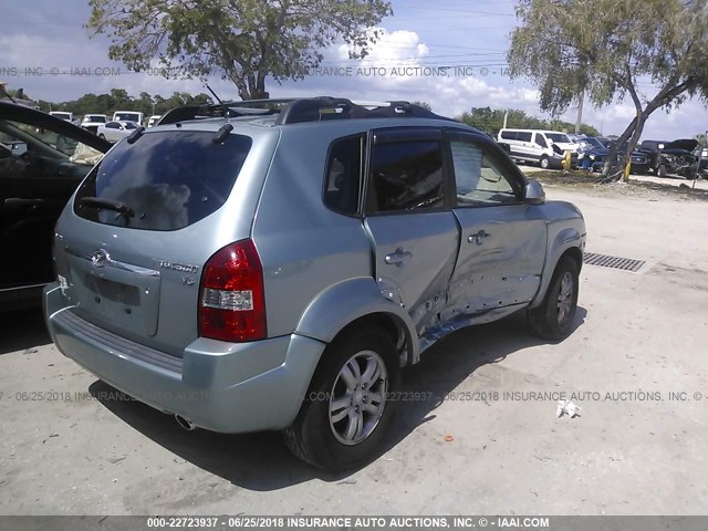 KM8JN12D67U590702 - 2007 HYUNDAI TUCSON SE/LIMITED GREEN photo 4